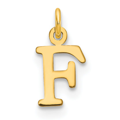 14k Yellow Gold 14ky Cutout Letter F Initial Pendant
