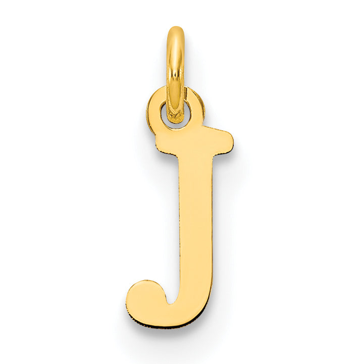 14k Yellow Gold 14ky Cutout Letter J Initial Pendant