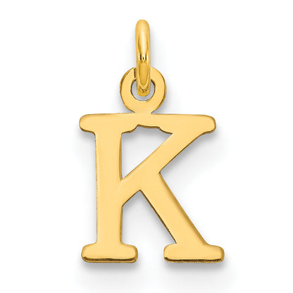 14K Yellow Gold 14Ky Cutout Letter K Initial Pendant