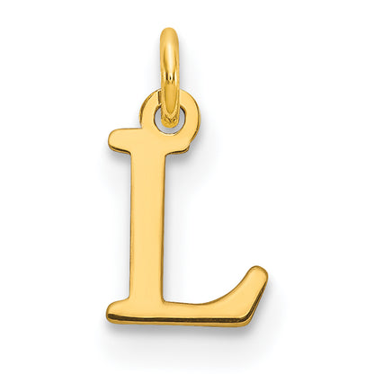14k Yellow Gold 14ky Cutout Letter L Initial Pendant