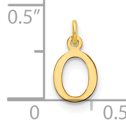 14k Yellow Gold 14ky Cutout Letter O Initial Pendant