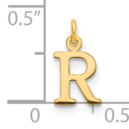 14k Yellow Gold 14ky Cutout Letter R Initial Pendant