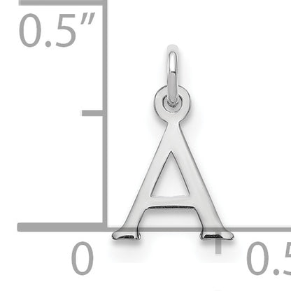 14k White Gold 14kw Cutout Letter A Initial Pendant