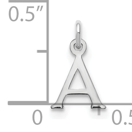 10K White Gold 10Kw Cutout Letter A Initial Charm