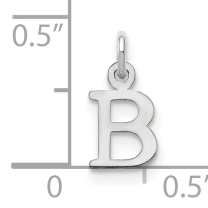 14k White Gold 14kw Cutout Letter B Initial Pendant