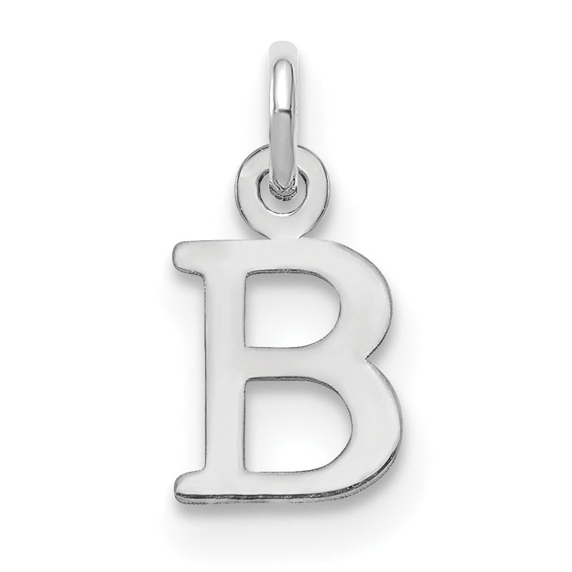 14k White Gold 14kw Cutout Letter B Initial Pendant