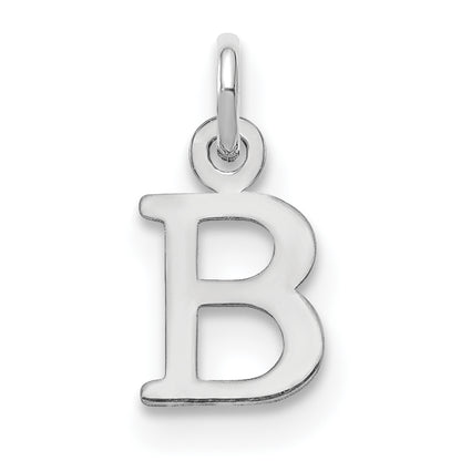 10K White Gold 10Kw Cutout Letter B Initial Charm