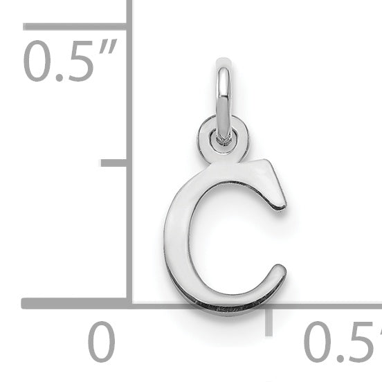 14k White Gold 14kw Cutout Letter C Initial Pendant