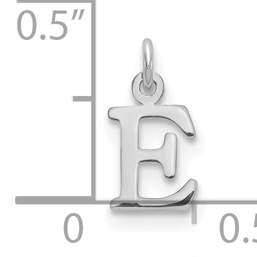 14k White Gold 14kw Cutout Letter E Initial Pendant