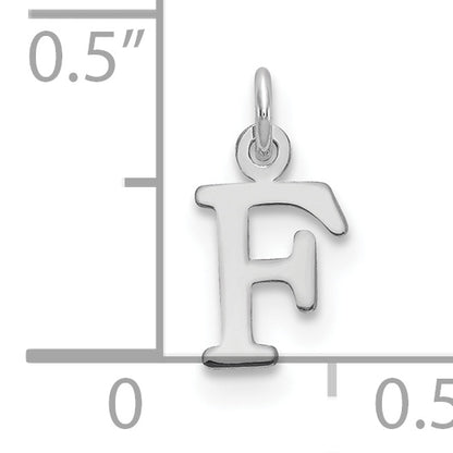 14k White Gold 14kw Cutout Letter F Initial Pendant