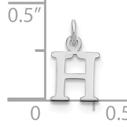 14k White Gold 14kw Cutout Letter H Initial Pendant