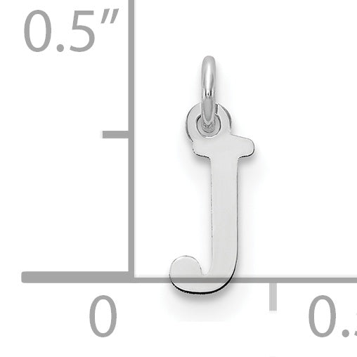 14k White Gold 14kw Cutout Letter J Initial Pendant