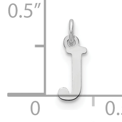 10K White Gold 10Kw Cutout Letter J Initial Charm