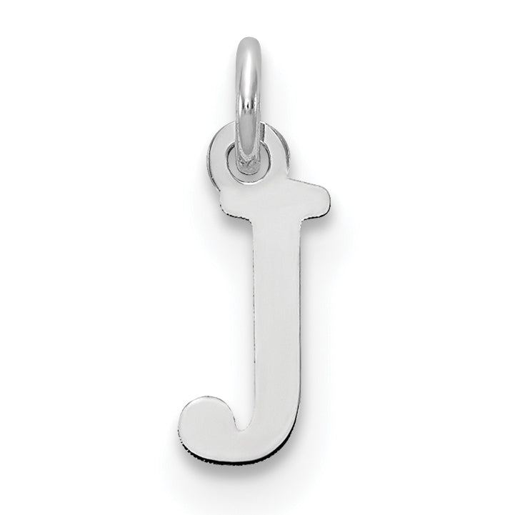 10K White Gold 10Kw Cutout Letter J Initial Charm