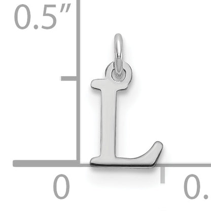 10K White Gold 10Kw Cutout Letter L Initial Charm