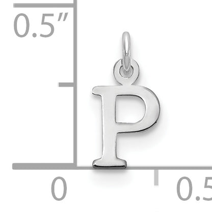 10K White Gold 10Kw Cutout Letter P Initial Charm