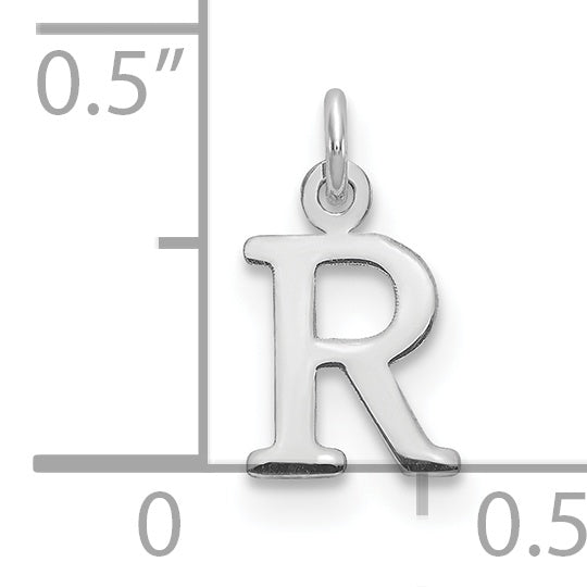14k White Gold 14kw Cutout Letter R Initial Pendant