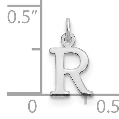 10K White Gold 10Kw Cutout Letter R Initial Charm