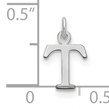 10K White Gold 10Kw Cutout Letter T Initial Charm
