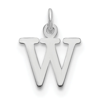 14k White Gold 14kw Cutout Letter W Initial Pendant