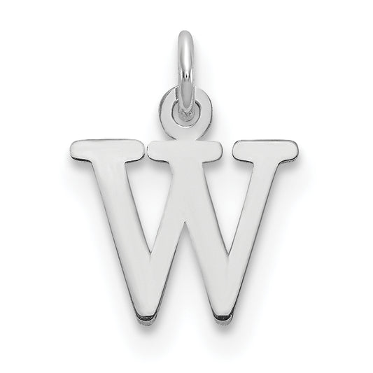 10K White Gold 10Kw Cutout Letter W Initial Charm