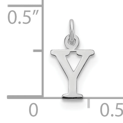 10K White Gold 10Kw Cutout Letter Y Initial Charm
