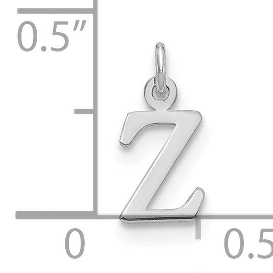 10K White Gold 10Kw Cutout Letter Z Initial Charm