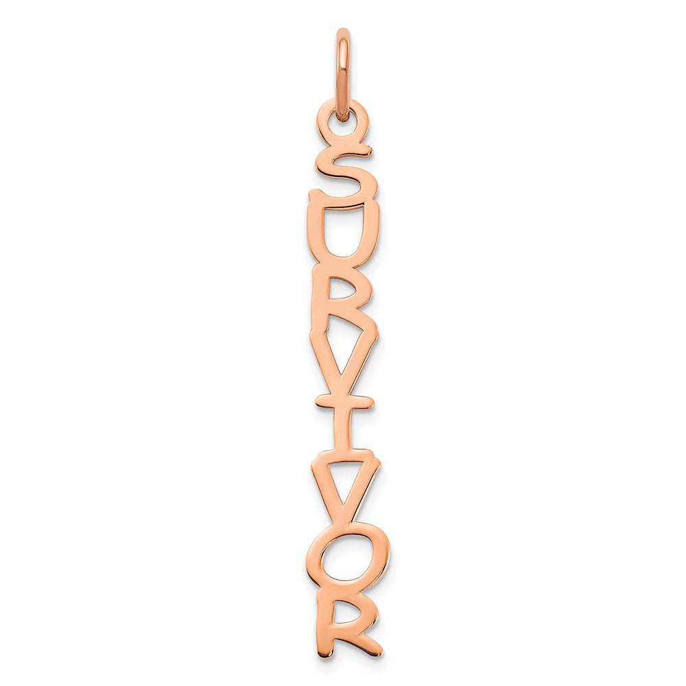 Rose Plated Cosmic Sans Font Name Plate Charm