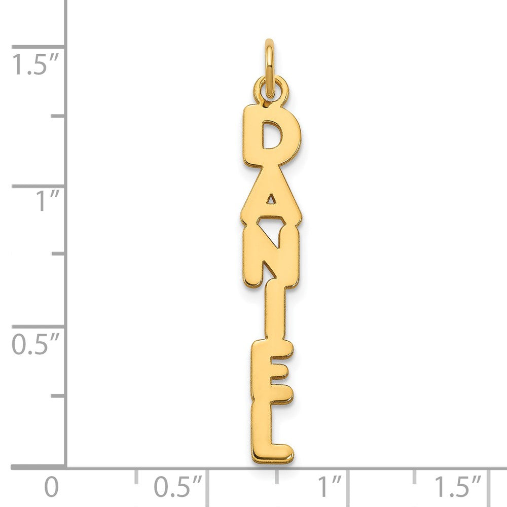 Gold Plated Sterling Silver/Gold Kimberly Font Name Plate Charm
