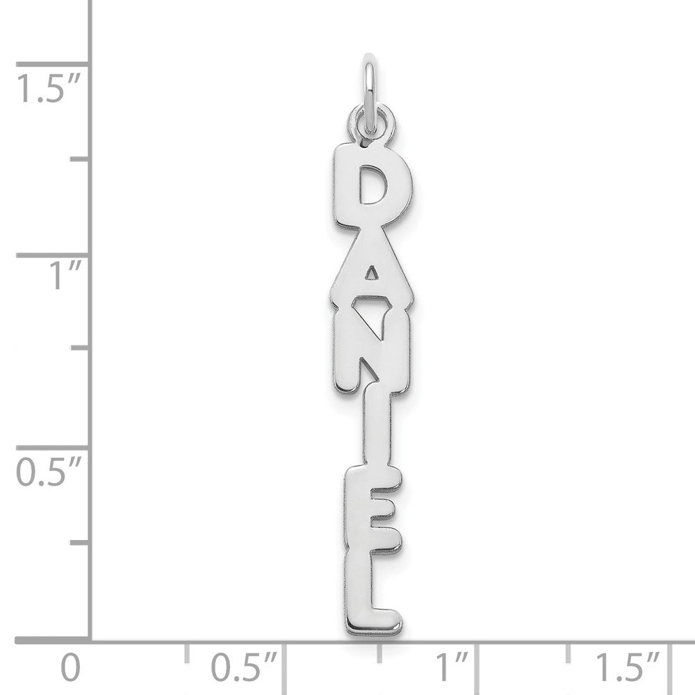 Sterling Silver Silver/Rhodium Plated Kimberly Font Name Plate Charm