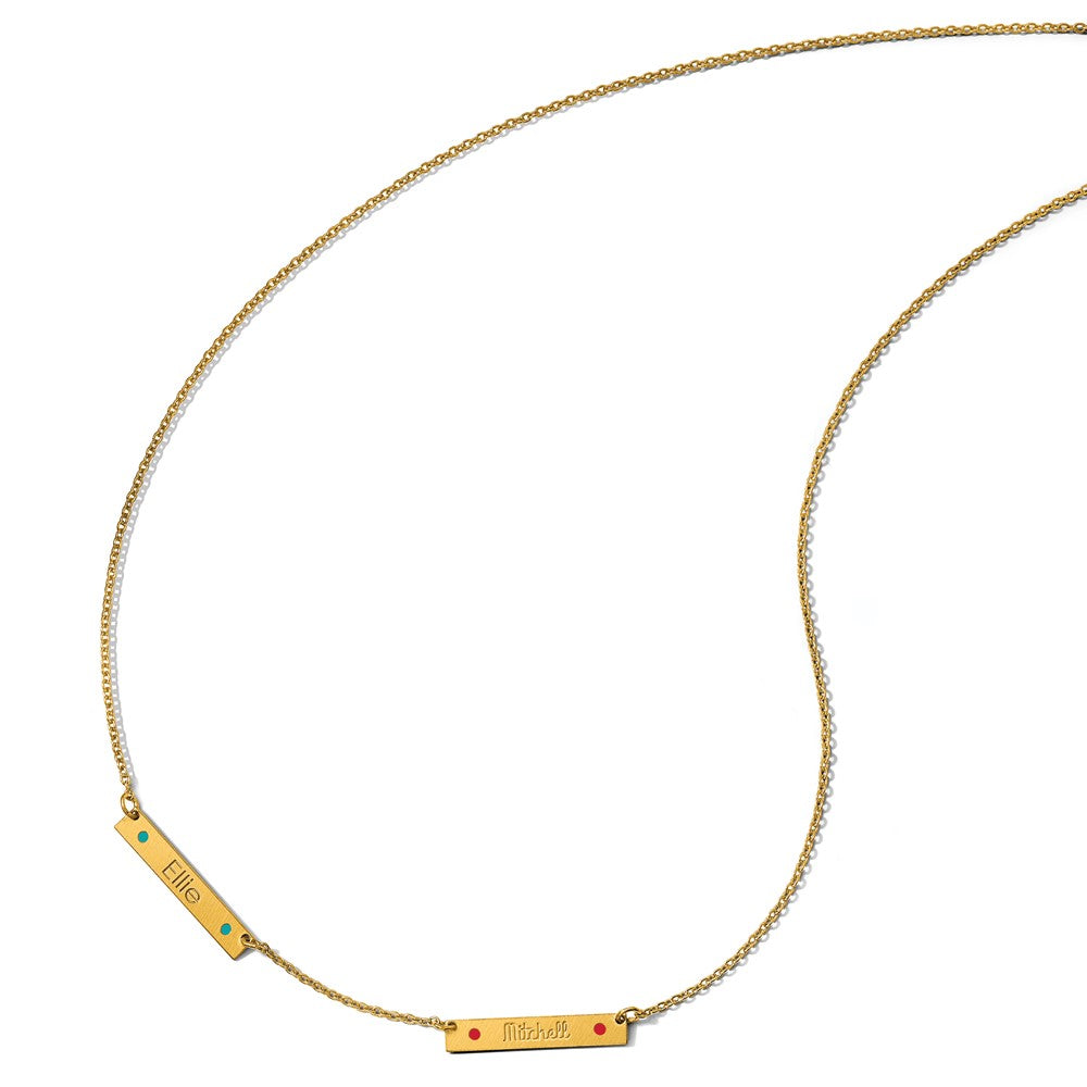 14k-yellow-gold-brushed-2-station-epoxy-dots-necklace-xna1178-2y
