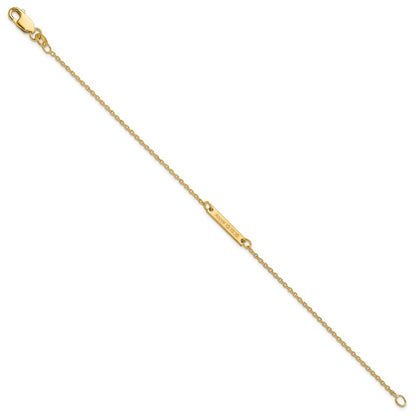 Gold Plated Sterling Silver/Gold Brushed 1 Station Bracelet