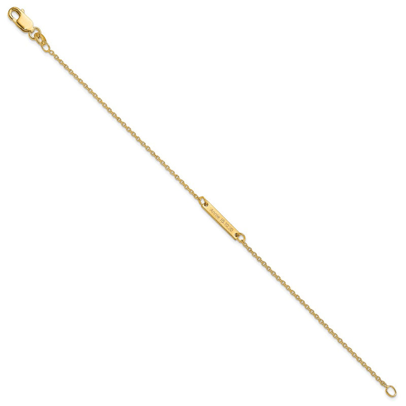 Gold Plated Sterling Silver/Gold Brushed 1 Station Bracelet