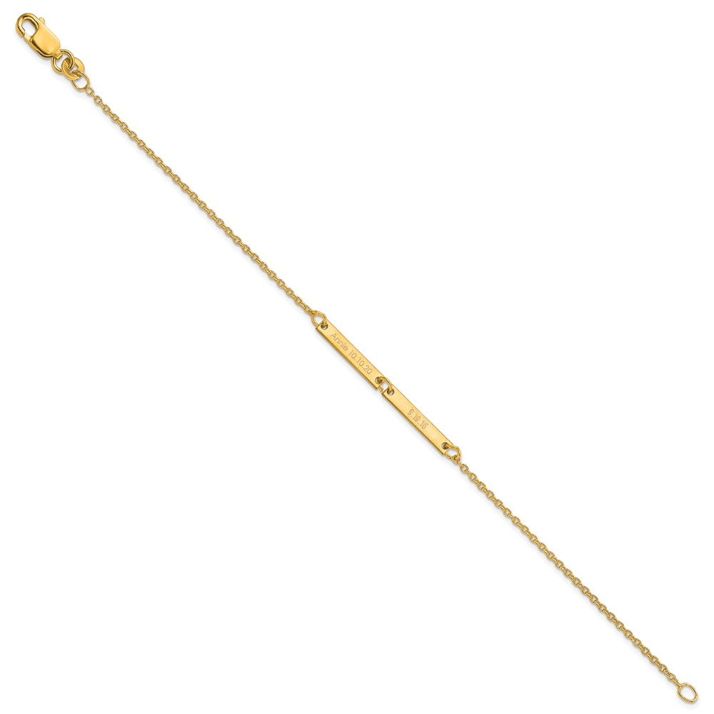 Gold Plated Sterling Silver/Gold Brushed 2 Station Bracelet