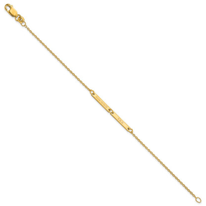 Gold Plated Sterling Silver/Gold Brushed 2 Station Bracelet