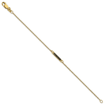 Gold Plated Sterling Silver/Gold Brushed 1 Station Epoxy Bracelet
