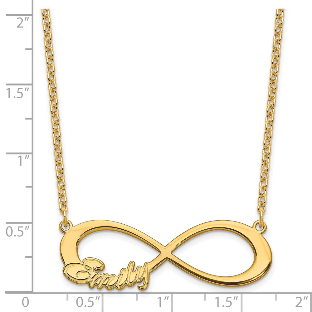 Gold Plated Sterling Silver/Gold 1 Name Infinity Necklace