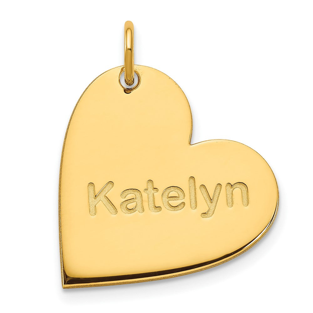 Gold Plated Sterling Silver/Gold Heart With Name Charm