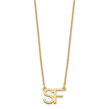 Gold Plated Sterling Silver/Gold Large 2 Necklace