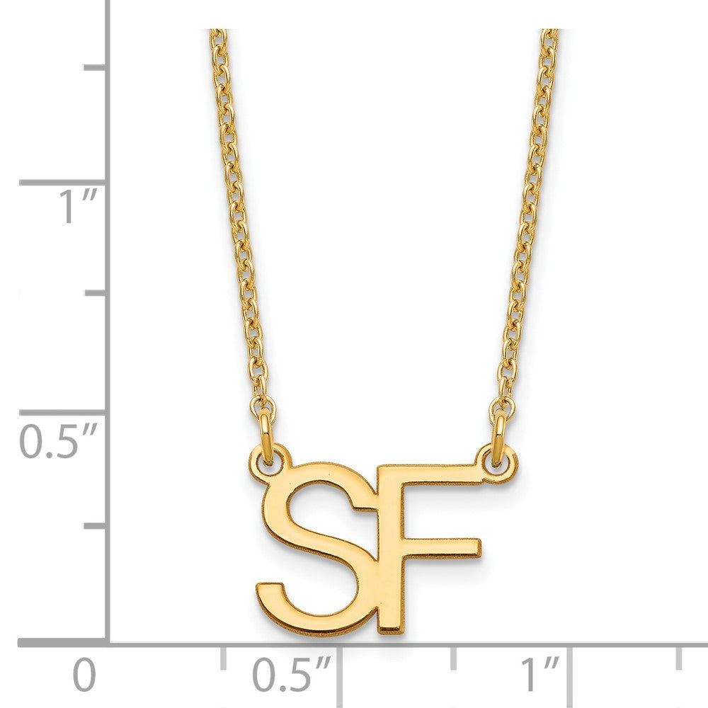 Gold Plated Sterling Silver/Gold Large 2 Necklace