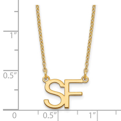 Gold Plated Sterling Silver/Gold Large 2 Necklace