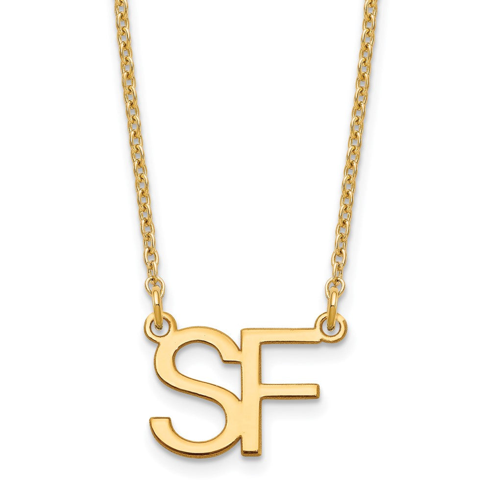 Gold Plated Sterling Silver/Gold Large 2 Necklace