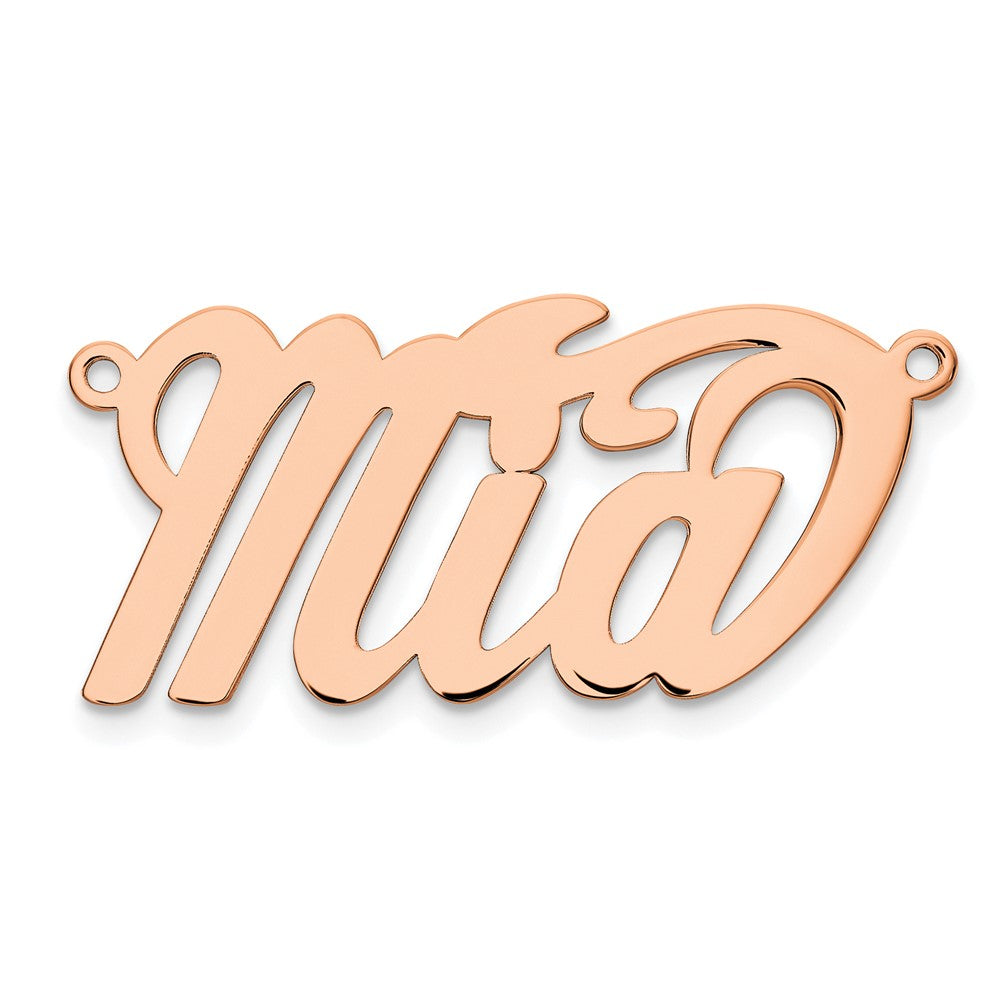 Rose Plated Sterling Silver/Rose Polished Name Plate