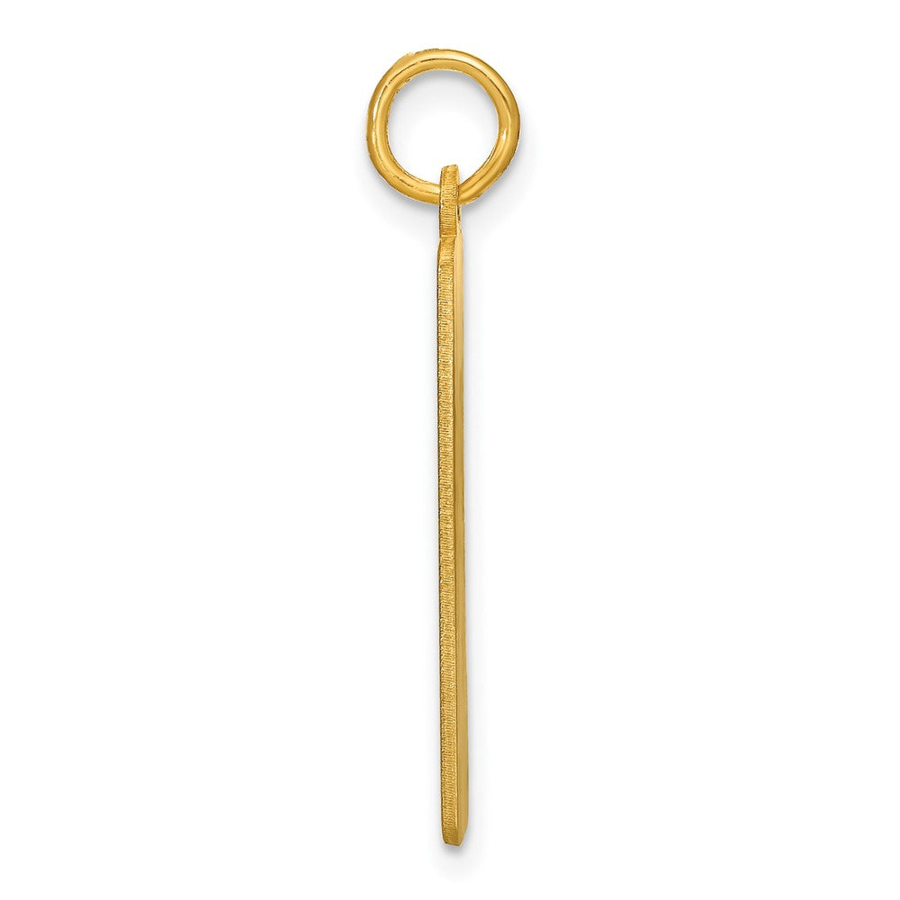 Gold Plated Sterling Silver/Gold Arial Black New Font Bar Charm