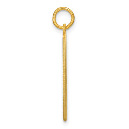 Gold Plated Sterling Silver/Gold Arial Black New Font Bar Charm