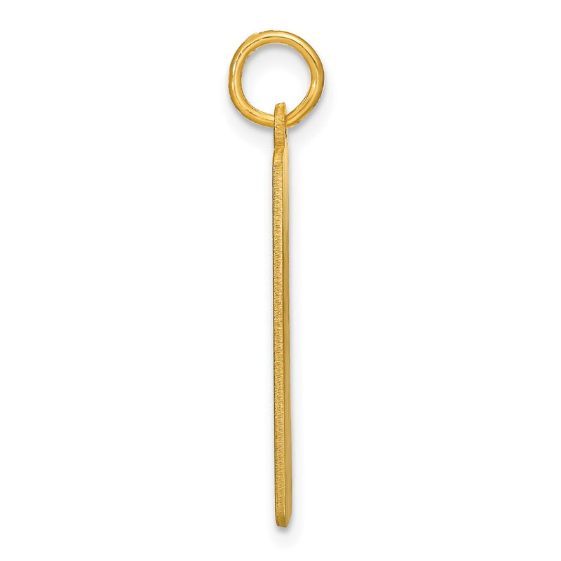 Gold Plated Sterling Silver/Gold Arial Black New Font Bar Charm