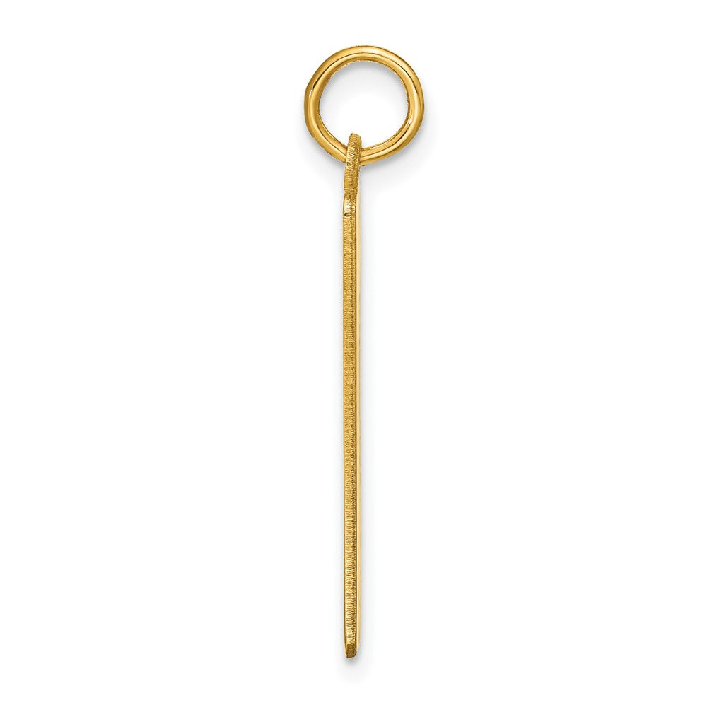 Gold Plated Sterling Silver/Gold Medium Blank Bar Charm