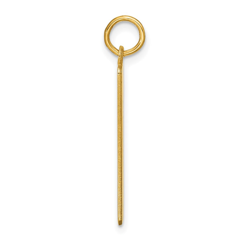 Gold Plated Sterling Silver/Gold Medium Blank Bar Charm