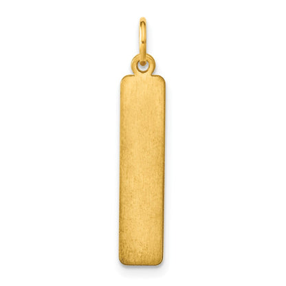 Gold Plated Sterling Silver/Gold Medium Blank Bar Charm