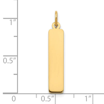 Gold Plated Sterling Silver/Gold Medium Blank Bar Charm
